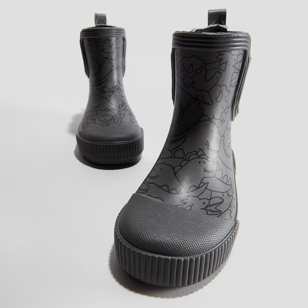 H&M Toddler Dinosaur Rubber Boots Size 8 NWOT - Picture 3 of 5